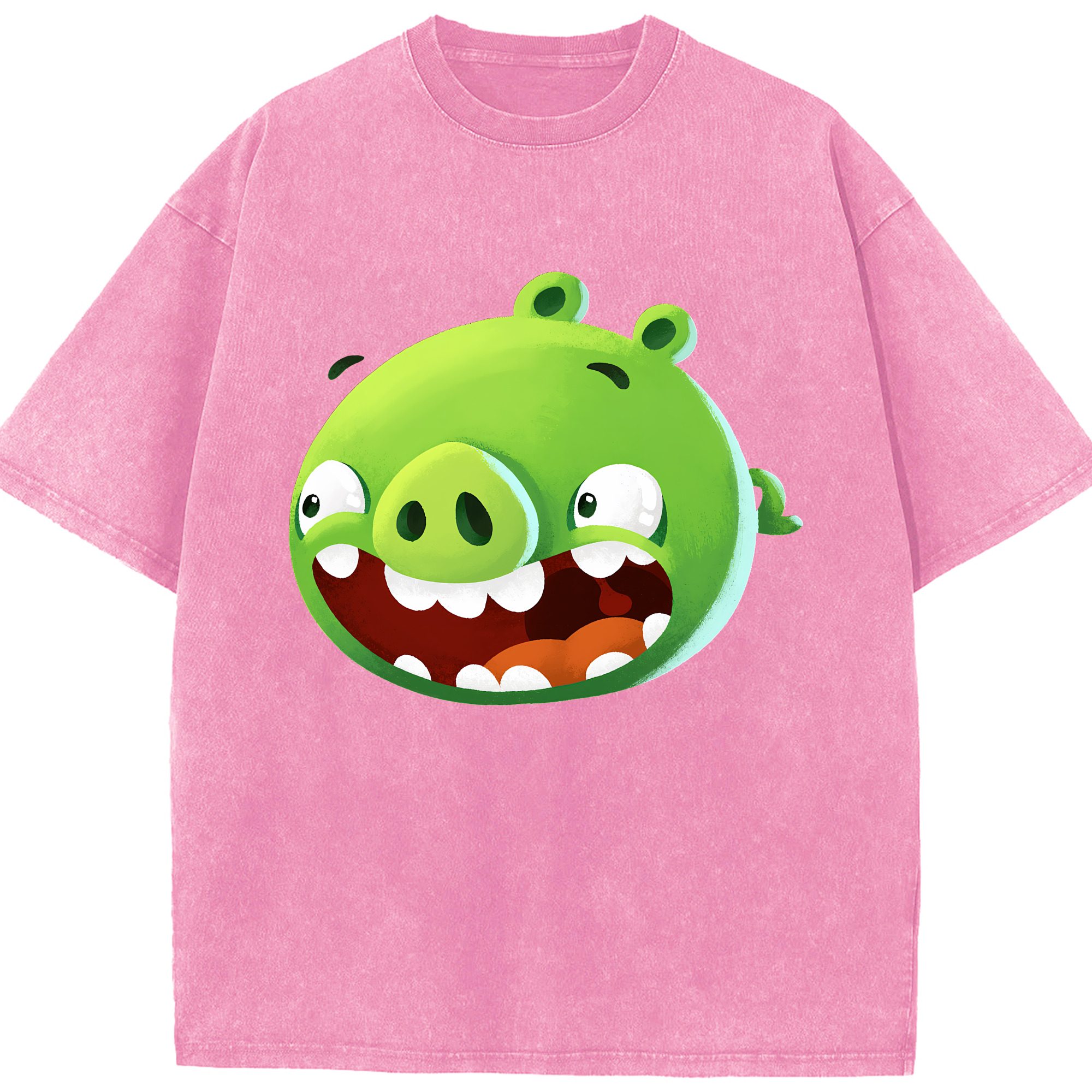 （画像用） Angry Birds アングリーバード 綿100% ヴィンテージ風 半袖Tシャツ（フロントプリント）